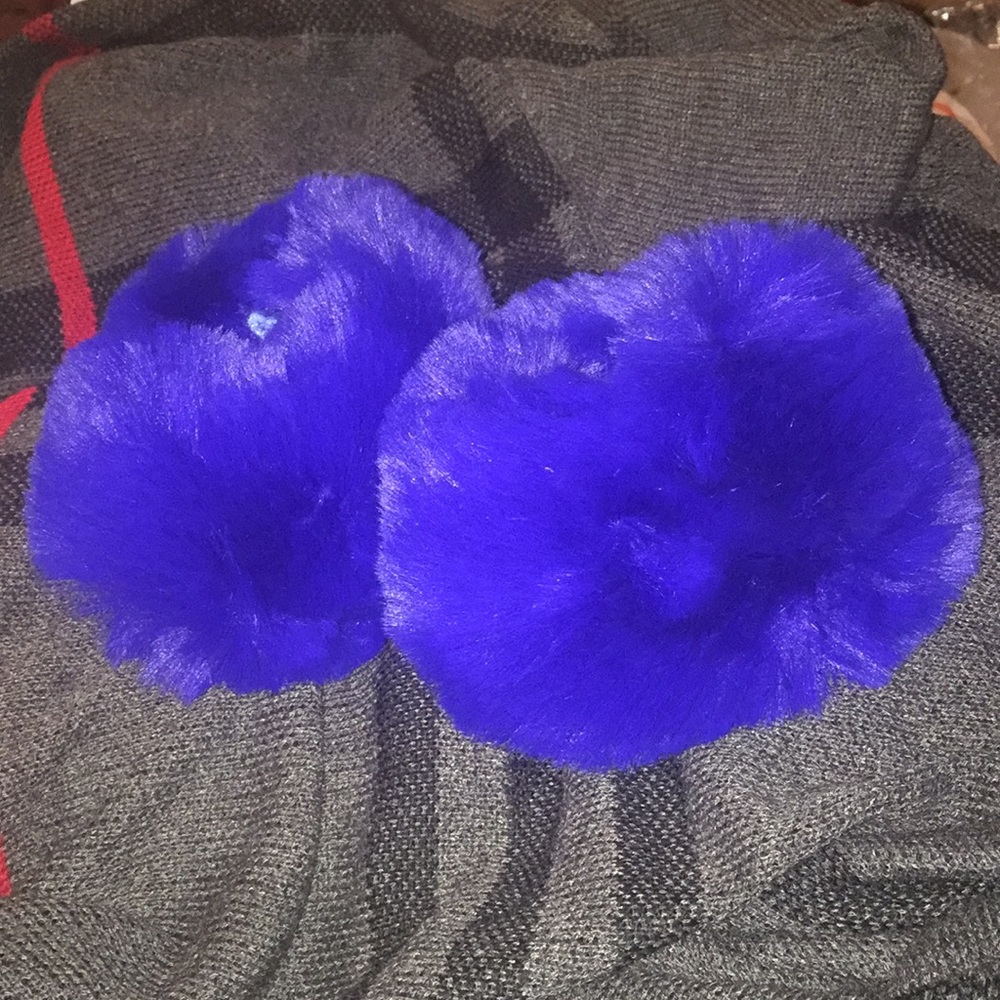New Vibrant Blue Faux Fur Cuffs!